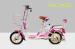 Mini Cool Pedal Assist Electric Bike 350W 48V Pink White Fashion Throttle System