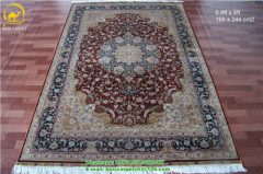 Persian Silk Carpet Regular Size Red Color Carpet Wholesale Price Cheap Carpet