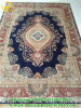 5.5x8ft Blue Silk Carpet Tarbiz Silk Handmade Carpet on Sale Living Room Use Carpet