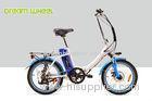 250W Blue Folding Powerful Electric Bike 20 Wheels Disc Brake BAFANG Rear Motor