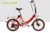 Red Citizen Folding Electric Bike Lightweight 36V 250W 20 inch V brake