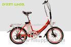 Red Citizen Folding Electric Bike Lightweight 36V 250W 20 inch V brake