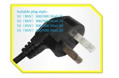 CCC power cord 3pin extension cable