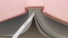 Pink linen cloth cover notebook printing