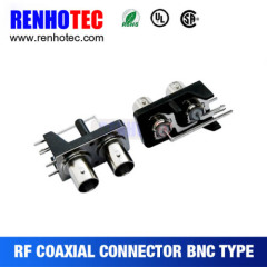 Right Angle BNC To RCA Jack Connector In One Row