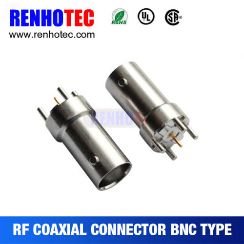 Zinc Alloy BNC Jack Receptacle PCB Mount