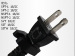 wholesale price 125v Standrad 2pin plug power wire