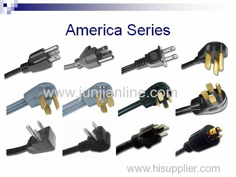  America UL 125v Standrad 3pin plug power  cord