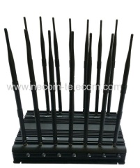 Wholesale Cheap 14 Band Jammer Video Signal Jammer Mobile Phone Signal Jammer for WiFi GPS Lojack VHF UHF Radio