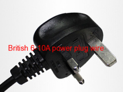 Assembled plug Britain style BS approval power cord
