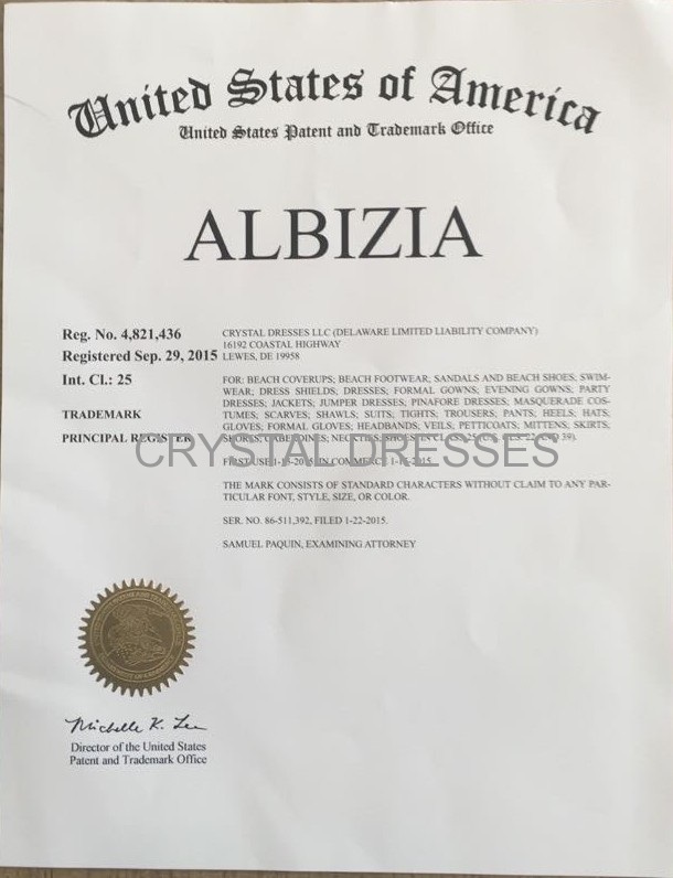 Trademark certificate