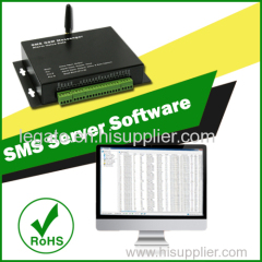 A sms centre software receives SMS alarm messages from GSM SMS Alarm Messenger