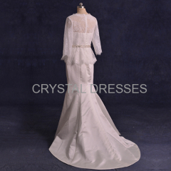 ALBIZIA Exquisite Ivory Lace Satin Sash allure Sweep/Brush Mermaid Wedding Dresses