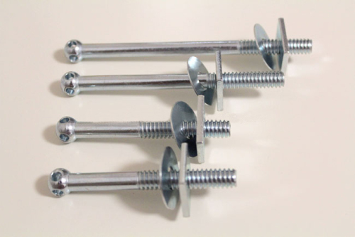 Zinc plated bed screw