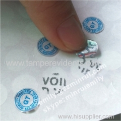 Silver Round Tamper Evident Void Stickers