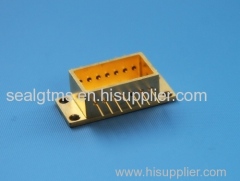 hybride package glass component gold plating