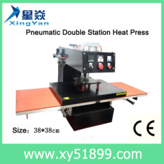 pneumatic double station heat press machine