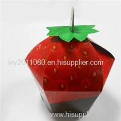 Strawberry Shaped Paper Food Box