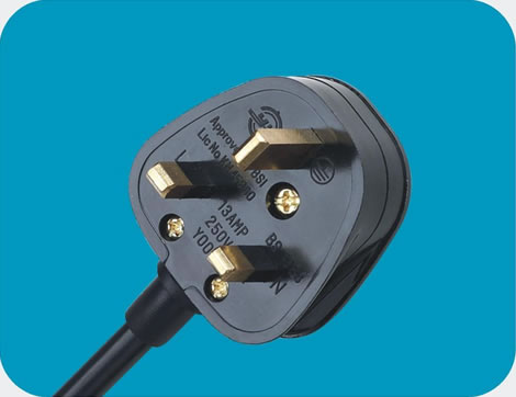 Singapore 3 pin plug power wire / cable