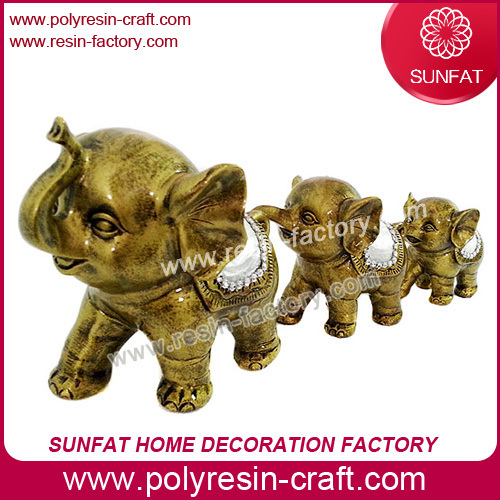 Decorative Figurine Polyresin Sculpture Garden Resin Elephant Statues