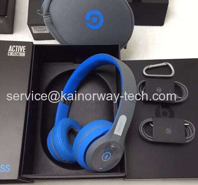 beats solo 2 blue and grey