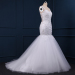 ALBIZIA 2016 Sexy Bateau Lace Tulle Sheer Back Court Mermaid Wedding Dresses