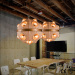 Originality chandelier Fabric pendant lamp Round ball lighting Retro personality lamp