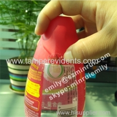 Transparent Tamper Proof Seal Stickers For Water Bottle Use