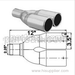 Stainless Exhaust Twin Tip Y Shape