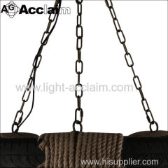 2016 Creative Industries lights rope wheel chandelier Rubber Cafe Lighting