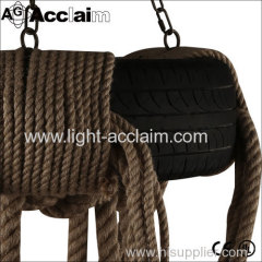 2016 Creative Industries lights rope wheel chandelier Rubber Cafe Lighting