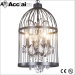 American Birdcage Crystal Lighting Asian black lamp rust lighting Crystal candle lights Wrought iron chandelier