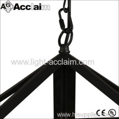 Black wrought iron chandelier Cafe Lighting American home lights Restaurant lights