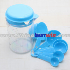 Plastic Measuring Cup With 6 Spoon / Measuring Cup set 6 PCS/ Kitchen Item Baking Tool