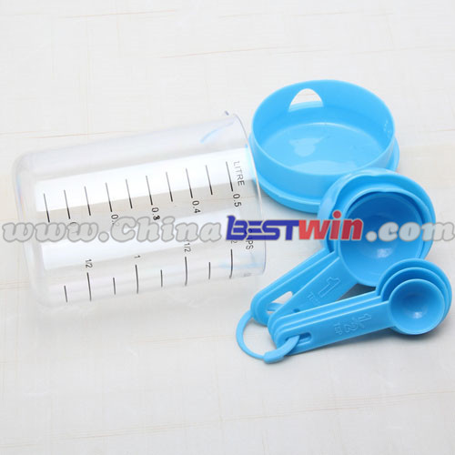Plastic Measuring Cup With 6 Spoon / Measuring Cup set 6 PCS/ Kitchen Item