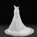 ALBIZIA Retro Ivory Lace Satin Applique Beads casual Mermaid Wedding Dresses