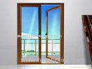 0.8 mm Patio Swing Interior Double Opening Doors Wood Grain Durable Safety