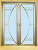 Thermal Break Aluminium Patio Doors / Wood Glass Door With Aluminium Frame