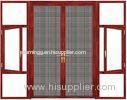 Swing Ventilation Anodized Aluminium Casement Door Rosewood Grain