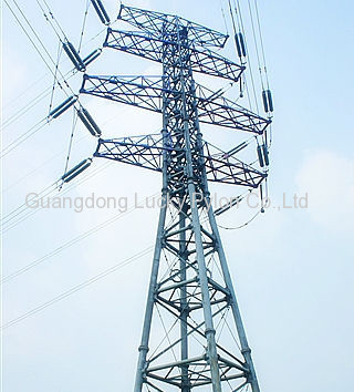 Steel tubular transmission pylon