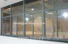 Office Dark Grey Single Slider Window / Horizontal Interior Sliding Window