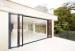 Single Aluminium Sliding Folding Doors With Glass 2.0mm thickness