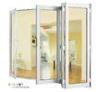 Double Aluminium Sliding Folding Glass Door With Anodized Silver Frame