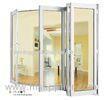 Double Aluminium Sliding Folding Glass Door With Anodized Silver Frame