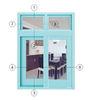 Horizontal Interior Aluminium Sliding Windows Soundproof With Forested Glass