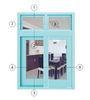 Horizontal Interior Aluminium Sliding Windows Soundproof With Forested Glass