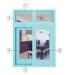 Horizontal Interior Aluminium Sliding Windows Soundproof With Forested Glass
