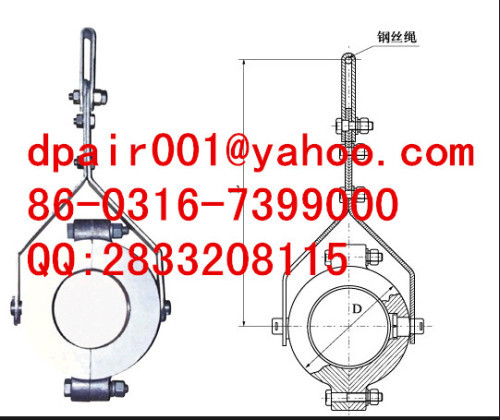 Fixed suspension JGX-3 cable clamp