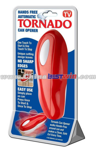 Hands Free Automatic Tornado Can Opener Red As Seen On TV