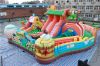 Commercial inflatable colorful jumping castle combo bouncer slide inflatable jumping house for kids